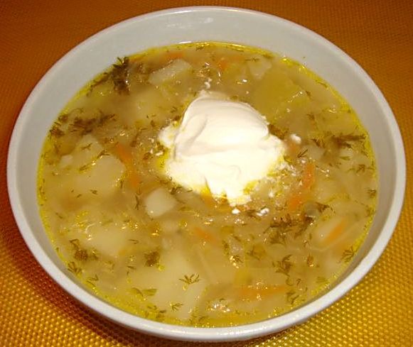 Щи с квашеной капустой