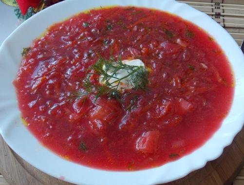Борщ с квашеной капустой