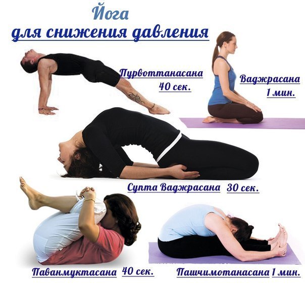 Йога-комплексы для снижения давления